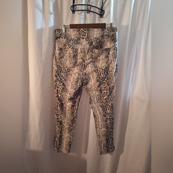 Van Heusen Black and Cream Snake Print Pants - Picture 3 of 4